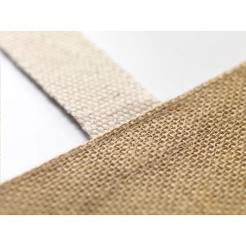 WoW! Distinctive jute bag with laminated interior and long, woven cotton handles. Rugged and wear-resistant. Suitable as shopping bag, shopper and ideal for daytrips. OEKO-TEX® certified. Capacity 25 liters.       For information: due to the coarseness of the fabric, the ability to imprint small details of a logo, thin lines and small letters is limited. We may therefore, after receiving your logo, advise you to adjust or enlarge the logo.
