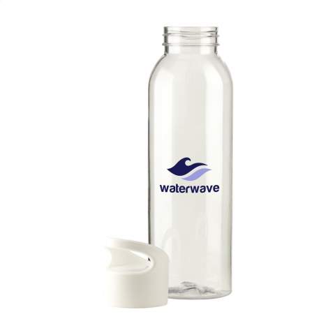 Luxury water bottle made from clear and strong soda lime glass. With a practical screw lid made of PP plastic. Eco-friendly, BPA-free, leak-proof, sustainable and reusable. The glass bottle is dishwasher safe with the exception of the screw cap. Capacity 480 ml. Each item is supplied in an individual brown cardboard box.