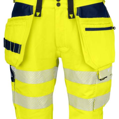 • short volledig in stretch voor meer comfort en bewegingsvrijheid  <br />• moderne pasvorm: smalle broekspijpen <br />• de zijkanten aan de bovenkant zijn niet in stretch om de broek stabliteit te geven<br />• ventilatie in de taille door geperforeerde tailleband<br />• ruime beenzakken aan beide zijden, telefoonzak met magneetsluiting<br />• linkerzak: beenzak voor gereedschap en pennen<br />• rechterzak: meterzak en zak met mesknoop<br />• lus voor badgehouder<br />• spijkerzakken en achterzakken zijn versterkt met Cordura®<br />• mogelijkheid om het MOLLE-systeem te bevestigen aan beide zijden<br />• door het contraststiksel los te maken aan de achterzijde van de spijkerzakken, mogelijkheid om de spijkerzakken te verwijderen indien nodig