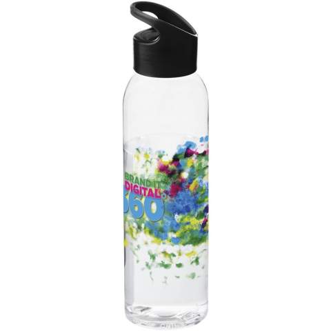 Die klare Sportflasche Sky colour-pop besteht aus Eastman Tritan™, wodurch sie BPA-frei, leicht, langlebig und stoßfest ist. Die Flasche ist einwandig und fasst 650 ml Flüssigkeit. Sie passt in die Seitentasche der meisten Rucksäcke und in die meisten Getränkehalter im Auto. Der drehbare Deckel lässt sich leicht öffnen und schließen und hat einen integrierten Tragegriff. 