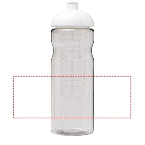 Single-wall sport bottle with ergonomic design. Bottle is made from recyclable PET material. Features a spill-proof lid with push-pull spout and a removable infuser which allows you to add your favourite fruit flavour into your beverage. Volume capacity is 650 ml. Mix and match colours to create your perfect bottle. Contact customer service for additional colour options. Made in the UK. Packed in a home-compostable bag. BPA-free.