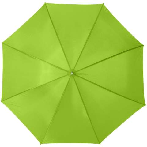 Der Golfschirm Karl 30" sorgt für eintrockened Golfspiel und passt perfekt in eine Golftasche mit Schlägern. Dank des leichtgängigen manuellen Mechanismus lässt sich der Schirm einfach von Hand öffnen. Der Schirm ist mit einem Metallgestell und Rippen ausgestattet und mit einem eleganten Holzgriff versehen. Darüber hinaus ist der Schirm in mehreren Farben erhältlich und eignet sich für verschiedene Druckmöglichkeiten. 