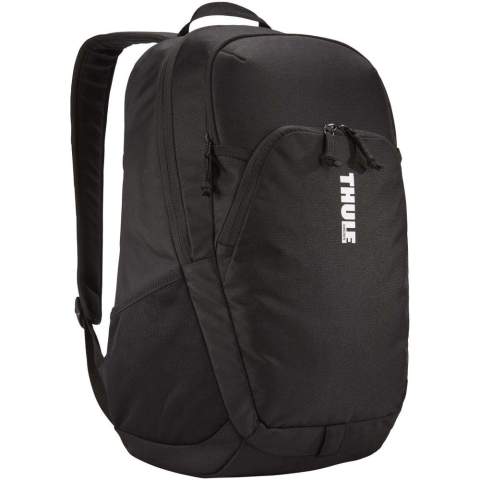 Der Thule Achieve Laptoprucksack bietet eine gepolsterte Laptophülle mit SafeEdge-Konstruktion zum Schutz eines 15" MacBook oder 15,6" PC. Zusätzlich ist Platz für ein 10,1' Tablet in einer separaten Schutzhülle. Sonnenbrille, Handy oder andere Wertsachen sind in der gepolsterten, weich gefütterten Außentasche mit Reißverschlussfach sicher aufgehoben. Dank der Schnellzugrifftasche mit Reißverschlussfach und der Netztasche mit Stiftehalter und Schlüsselanhänger können Kleinigkeiten übersichtlich verstaut werden. Der Rucksack verfügt über zwei seitliche Netztaschen, ein gepolstertes Rückenteil mit Belüftungskanälen und Tragegriffe aus Gurtband für einen bequemen Transport.