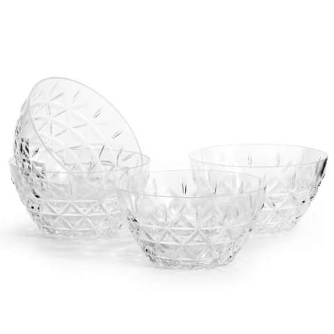 Sagaform Picnic series 4-pack plexiglass bowls 12cm, glass appearance (luxury packed).  When we're outside, we need strong and drop-resistant tableware to eat and drink from. Moreover, this picnic series is so stylish that you can also use it to brighten up your terrace, balcony or conservatory.