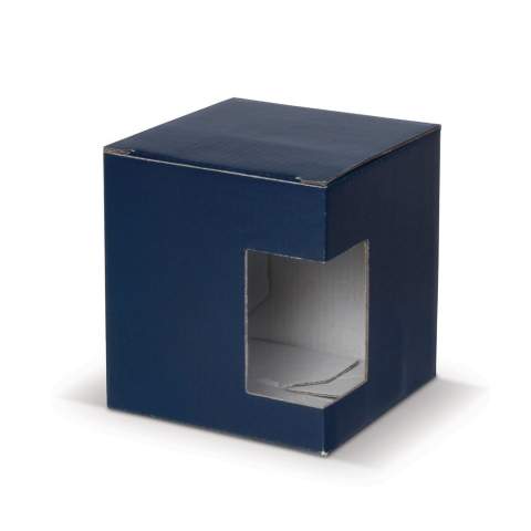 Boite cadeau bleue (standard) ou blanche avec fenêtre pour mug made in Europe. 