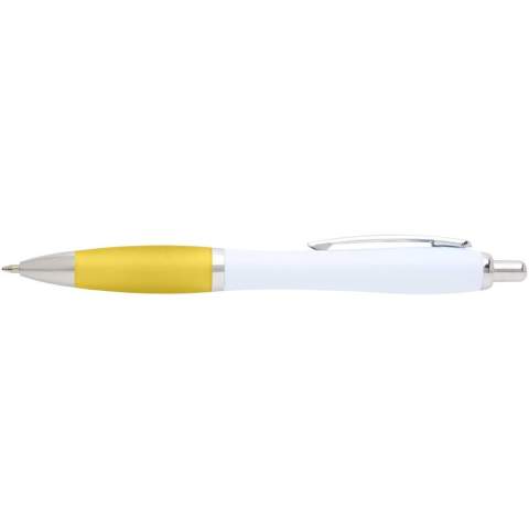 Le  stylo bille Nash au design élégant et incurvé et à la prise en main souple, fabriqué en plastique recyclé dur et solide, se caractérise par une longue durée de vie. Couleur de l'encre : Noire. Longueur d'écriture : 1000 mètres. Taille de la plume : 1,00 mm.