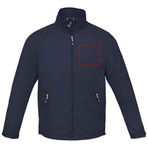 The Palo men's lightweight jacket – the ideal lightweight and stylish option for soft weather conditions. Made of 133 g/m² 320T nylon taslon twill fabric, it ensures durability and a lightweight feel. The lining is 210T polyester taffeta made of 60 g/m² polyester, providing a smooth and comfortable touch on the inside. With a waterproof rating of 2000 mm and a breathability rating of 2000 g/m², it ensures protection from light rain while maintaining breathability during activities. The jacket features ventilation holes with matte eyelets at the underarm, offering optimal air circulation and comfort. The adjustable drawstring with a cordlock in the bottom hem allows for a customisable fit. The Palo jacket is the ideal choice for both early spring or rainy fall days, suitable for any activity.