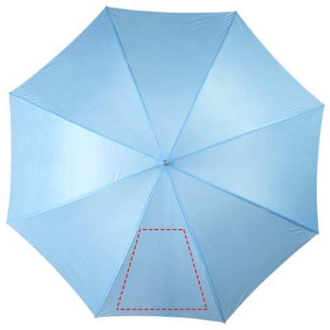 Le parapluie de golf Karl 30" garantit une partie de golf sans pluie et se glisse parfaitement dans un sac de golf avec des clubs. Grâce à son mécanisme manuel à fonctionnement souple, le parapluie est facile à ouvrir à la main. Le parapluie est équipé d'une armature et de baleines en métal et terminé par une élégante poignée en bois. En outre, le parapluie est disponible en plusieurs couleurs et se prête à plusieurs possibilités d'impression. 