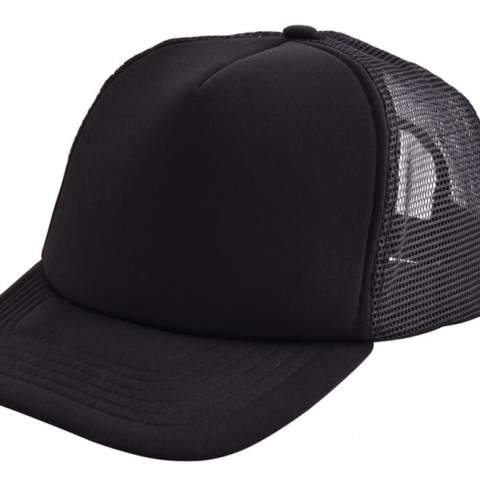 The original trucker cap is made of five panels and foam front with mesh sides for optimal ventilation. The front is perfect for large prints.