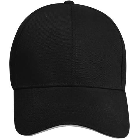 Sustainable promotional headwear. Pre-curved visor with sandwich. Embroidered eyelets for ventilation. Tri-glide metal buckle closure. Head circumference: 58 cm.