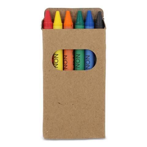 Cette boîte de bricolage compacte comprend 6 crayons de cire, parfaits pour les projets créatifs en déplacement. Un choix simple et pratique pour les activités artistiques.