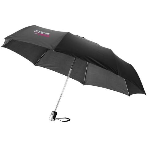 Der Alex 21.5" ist ein praktischer Regenschirm mit allen modernen Annehmlichkeiten. Dank des automatischen Systems lässt sich der Schirm schnell öffnen und schließen. Mit nur einem Klick stört Sie der Regen nicht mehr. Der handliche Regenschirm hat eine Polyesterbespannung, ein Gestell und Rippen aus Metall und einen Kunststoffgriff, der bequem in jeder Hand liegt. Dank seiner Größe passt er im zusammengeklappten Zustand perfekt in eine (Hand-)Tasche. Darüber hinaus bietet er zahlreiche Möglichkeiten für die Anbringung von Logos oder anderen Botschaften und ist in verschiedenen Farben erhältlich.