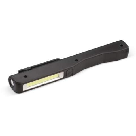 Useful flashlight with a torch design. With innovating COB technology, multiple LED lights are combined into one bright light. Magnetic clip to store on any metal surface.