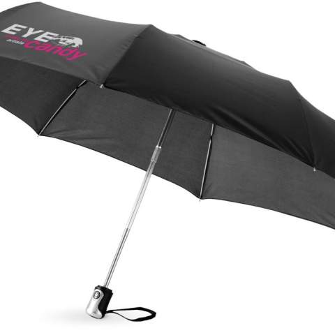 Der Alex 21.5" ist ein praktischer Regenschirm mit allen modernen Annehmlichkeiten. Dank des automatischen Systems lässt sich der Schirm schnell öffnen und schließen. Mit nur einem Klick stört Sie der Regen nicht mehr. Der handliche Regenschirm hat eine Polyesterbespannung, ein Gestell und Rippen aus Metall und einen Kunststoffgriff, der bequem in jeder Hand liegt. Dank seiner Größe passt er im zusammengeklappten Zustand perfekt in eine (Hand-)Tasche. Darüber hinaus bietet er zahlreiche Möglichkeiten für die Anbringung von Logos oder anderen Botschaften und ist in verschiedenen Farben erhältlich.