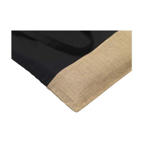 WoW! Stevige winkeltas van 100% organisch katoen (160 g/m²) gecombineerd met stevig jute. OEKO-TEX® gecertificeerd. Met lange hengsels. Inhoud ca. 8 liter.