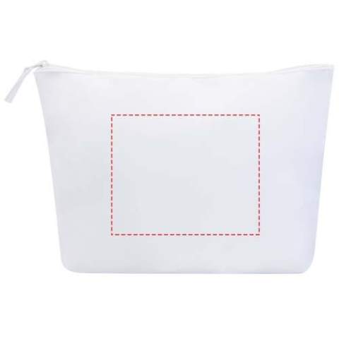 Set de 2 trousses de toilette en polyester recyclé certifié GRS. Le set comprend une grande et une petite pochette pour un rangement organisé. Léger, durable et facile à ranger dans un bagage. La grande pochette mesure 32 x 21 cm, la petite 23 x 13 cm. 