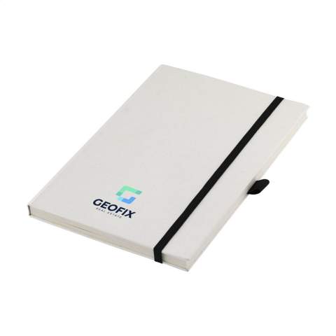 WoW! A5-notitieboek met een cover van gerecyclede melkpakken (tot 70%). Met 80 vel crèmekleurig,  gelinieerd papier (80 g/m²), een sluitelastiek en een leeslint.      De melkpakken bestaan uit aluminium, papier en plastic. Deze materialen worden van elkaar gescheiden en van het overgebleven papier is onder meer de cover van dit notitieboekje gemaakt. Door het gebruik van gerecycelde materialen kunnen kleine oneffenheden in het materiaal zichtbaar zijn. Dit geeft het product een unieke uitstraling.