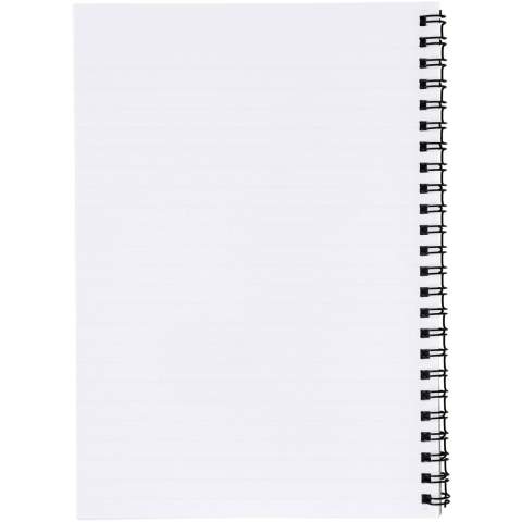 Cahier Desk-Mate® à spirales A4. Inclut 50 feuilles (80 g/m²) de papier vierge et une 1ere de couverture (450 g/m²). Cette couverture est anti-déchirures et imperméable. Vous pouvez personnaliser les pages de ce carnet  avec n'importe quel motif - que vous souhaitiez du papier ligné, avec des carrés ou des points - tout est possible !