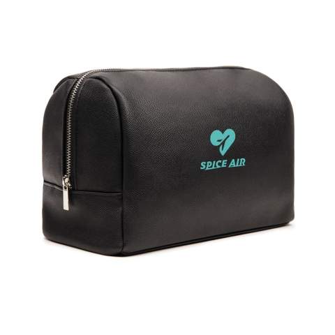 Effortlessly organise your travel essentials with our spacious toiletry bag. Designed with a clean and simple aesthetic, it's made from recycled PU and lining in accordance with RCS standards. The zipper along the short ends allows for easy access to the entire bag, making it convenient for on-the-go use. Certified by RCS (Recycled Claim Standard), RSC certification guarantees that the entire supply chain of the recycled materials is certified. The total recycled content is based on the overall product weight. This product contains 32% RCS-certified recycled polyester and 11% RCS-certified recycled PU