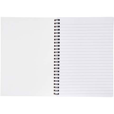 Cahier Desk-Mate® à spirales A4. Inclut 50 feuilles (80 g/m²) de papier vierge et une 1ere de couverture (450 g/m²). Cette couverture est anti-déchirures et imperméable. Vous pouvez personnaliser les pages de ce carnet  avec n'importe quel motif - que vous souhaitiez du papier ligné, avec des carrés ou des points - tout est possible !