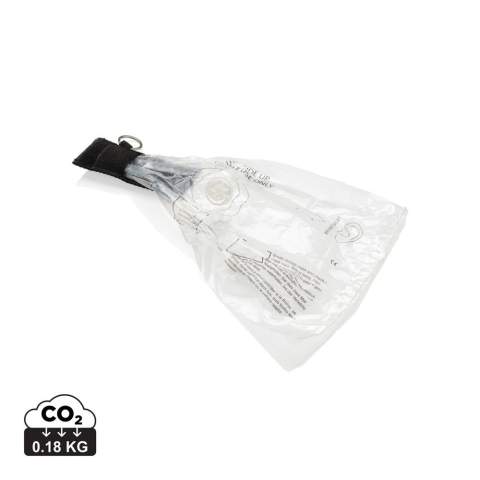 CPR-Maske für die Mund-zu-Mund-Beatmung im, mit einem Klettverschluss verschlossenen Etui und mit Stahl-Schlüsselring, EN 13485:2016 konform. Mit Rückschlagventil. Verkauf in die Schweiz nicht möglich.