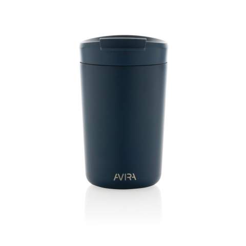Upgrade your everyday sipping and reach your hydration goals with our sleek looking Alya tumbler. The double-walled, vacuum-insulated stainless steel body keeps your favourite beverage warm for up to 6 hours and refreshing water chilled for up to 8 hours. The bottom features a non-slip silicone pad. Made with RCS certified recycled stainless steel and recycled PP. RCS (Recycled Claim Standard) is a standard to verify the recycled content of a product throughout the whole supply chain. Total recycled content: 71% based on total item weight. BPA free. Capacity 300ml. Including FSC®-certified kraft packaging. Don't throw the box away but repurpose the box into a phone holder, pencil holder or flower pot!<br /><br />HoursHot: 6<br />HoursCold: 8
