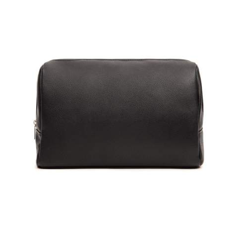 Effortlessly organise your travel essentials with our spacious toiletry bag. Designed with a clean and simple aesthetic, it's made from recycled PU and lining in accordance with RCS standards. The zipper along the short ends allows for easy access to the entire bag, making it convenient for on-the-go use. Certified by RCS (Recycled Claim Standard), RSC certification guarantees that the entire supply chain of the recycled materials is certified. The total recycled content is based on the overall product weight. This product contains 32% RCS-certified recycled polyester and 11% RCS-certified recycled PU