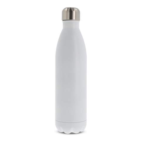 Double walled vacuum insulated drinking bottle with a 0,75L capacity. This 100% leak-proof bottle keeps drinks at the same temperature for longer thanks to the vacuum in between the walls. Drinks will stay warm for up to 12 hours and/or cold up to 24 hours. Comes packaged in a gift box.