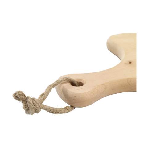 WoW! Schneidebrett aus Erlenholz aus der EU. Aus einem Stück Holz gefertigt, ohne Leim. Das Brett hat einen Griff mit Kordel und ist auch als Servierbrett zu verwenden. Ideal zum Schneiden und Präsentieren. Erlenholz hat eine gleichmäßige Struktur. Die hellgelbe bis rötliche Farbe und die mitunter vorkommenden subtilen, dichten Astansätze verleihen diesem Holz einen einzigartigen Charakter. Made in Croatia.