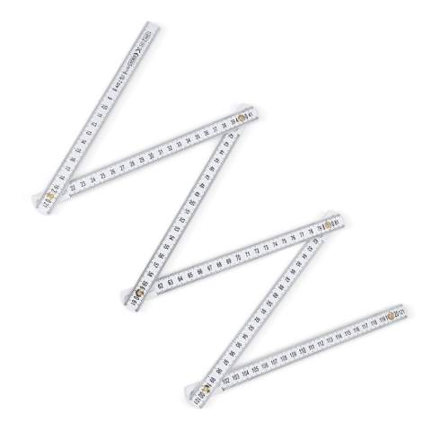 Règle pliable calibrée d'une longueur totale de 2 m. Conçue pour des mesures précises, elle se plie de façon compacte pour un rangement et un transport faciles. Conçue pour des mesures précises, elle se plie de manière compacte pour un rangement et un transport faciles. Durable et fiable pour diverses tâches.