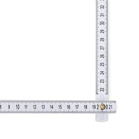 Règle pliable calibrée d'une longueur totale de 2 m. Conçue pour des mesures précises, elle se plie de façon compacte pour un rangement et un transport faciles. Conçue pour des mesures précises, elle se plie de manière compacte pour un rangement et un transport faciles. Durable et fiable pour diverses tâches.