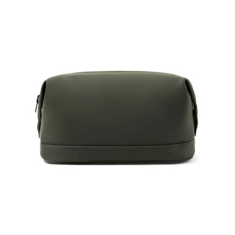 A toiletry bag that is not only practical and handy, but also minimalistic with a modern design. The bag is made of a water-repellent material, therefore you don't have to worry about its contents. The bag closes with a zipper and is ideal for traveling. Made of nubuck PU-Material which gives the bag its water-repellent properties.