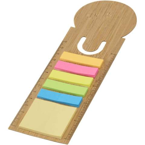 Die Frei ist ein handliches Heft mit 125 kleinen (4,2 × 0,6 cm) Haftnotizen in 5 verschiedenen Farben und 25 großen (4,2 × 4 cm) gelben Haftnotizen.