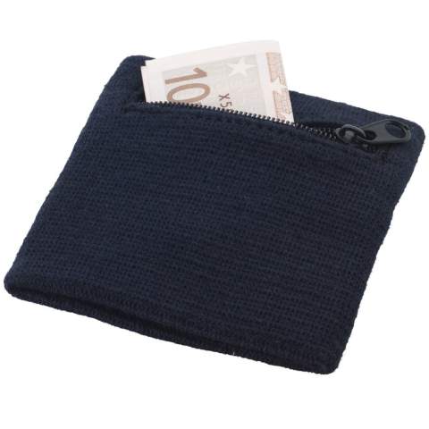 Comfortabel polsbandje met ritsvakje om geld in op te bergen tijdens sporten of winkelen of op reis.