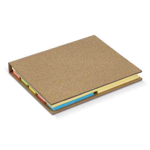 This sustainable booklet, made from craft paper, features three sizes of sticky notes: 50 sheets of 100 x 75mm notes, 25 sheets of 75 x 50mm notes, and 125 sheets of 45 x 12mm notes (25 sheets each in five colors). It’s an essential tool for organizing notes and reminders.