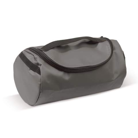 Handy toiletry bag made of sturdy material. The bag is completely lined and has mesh pockets inside.