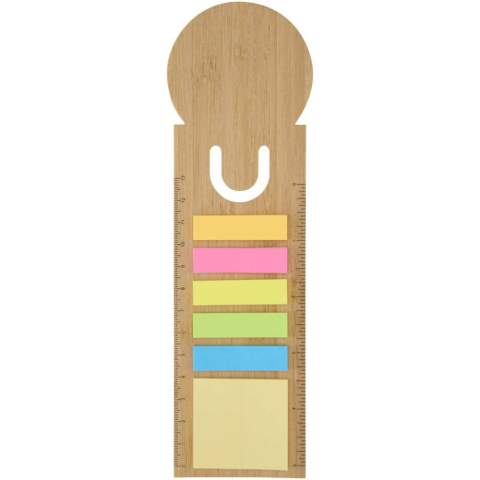 Die Frei ist ein handliches Heft mit 125 kleinen (4,2 × 0,6 cm) Haftnotizen in 5 verschiedenen Farben und 25 großen (4,2 × 4 cm) gelben Haftnotizen.