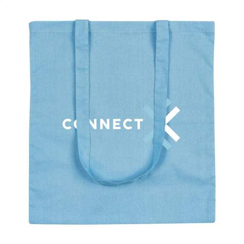 Einkaufstasche mit langen Henkeln aus 100% festgewebter Baumwolle (135 g/m²).