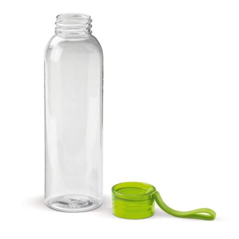 Bouteille transparente disponible en plusieurs couleurs. Capacité 600ml. Très pratique lors de vos différentes séances de sport. Avec sa poignée la bouteille est très facile à transporter.