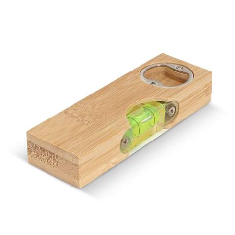 The bamboo bottle opener spirit level is a versatile, eco-friendly tool. Crafted from sustainable bamboo, it effortlessly pops open bottles and ensures a perfectly level surface for your DIY projects. This multi-functional gadget combines practicality with a natural touch.