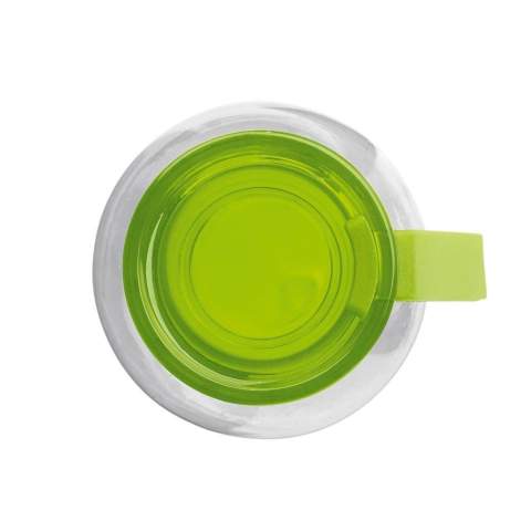 Bouteille transparente disponible en plusieurs couleurs. Capacité 600ml. Très pratique lors de vos différentes séances de sport. Avec sa poignée la bouteille est très facile à transporter.