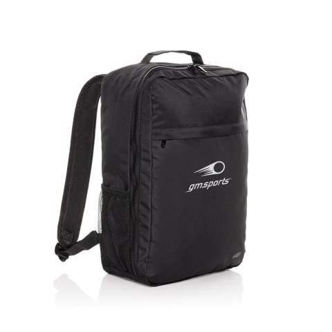 Le sac à dos pour ordinateur portable 15,6 pouces en rPET Aware™ Swiss Peak Essential est conçu pour répondre à vos besoins professionnels quotidiens. Ce sac à dos élégant et durable comporte un compartiment principal à fermeture à zip avec une section dédiée aux ordinateurs portables modernes de 15,6 pouces, ainsi qu'une poche filet à fermeture éclair et une étiquette d'entretien à l'intérieur. Les bretelles réglables avec boucles garantissent un port confortable, tandis que la poche frontale à fermeture éclair et la poche latérale avec porte-boisson offrent un espace de rangement supplémentaire. Le sac est également doté d'une sangle de bagage pratique à l'arrière et d'une poignée en sangle sur le dessus. Le logo Swiss Peak ton sur ton et les fermetures à glissière Swiss Peak de qualité supérieure complètent son aspect professionnel. Fabriqué en polyester recyclé intégrant le traceur AWARE™. 2 % des recettes de chaque produit vendu avec AWARE™ seront reversés à Water.org. Sans PVC.<br /><br />FitsLaptopTabletSizeInches: 15.6<br />PVC free: true