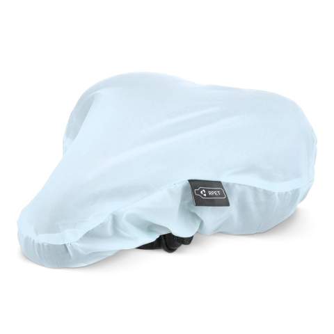 Protège-selle en R-PET. Housse de selle de vélo facile à utiliser et grâce à la fermeture élastique, elle s'adapte à la plupart des selles.