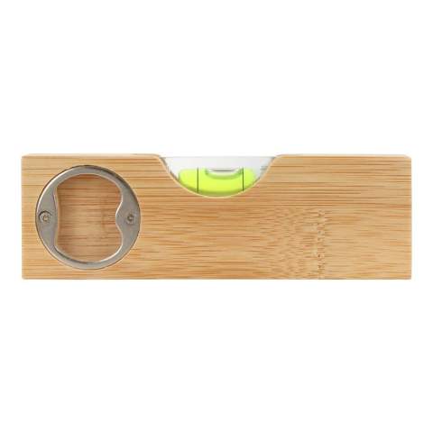 The bamboo bottle opener spirit level is a versatile, eco-friendly tool. Crafted from sustainable bamboo, it effortlessly pops open bottles and ensures a perfectly level surface for your DIY projects. This multi-functional gadget combines practicality with a natural touch.