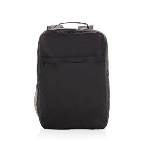 Le sac à dos pour ordinateur portable 15,6 pouces en rPET Aware™ Swiss Peak Essential est conçu pour répondre à vos besoins professionnels quotidiens. Ce sac à dos élégant et durable comporte un compartiment principal à fermeture à zip avec une section dédiée aux ordinateurs portables modernes de 15,6 pouces, ainsi qu'une poche filet à fermeture éclair et une étiquette d'entretien à l'intérieur. Les bretelles réglables avec boucles garantissent un port confortable, tandis que la poche frontale à fermeture éclair et la poche latérale avec porte-boisson offrent un espace de rangement supplémentaire. Le sac est également doté d'une sangle de bagage pratique à l'arrière et d'une poignée en sangle sur le dessus. Le logo Swiss Peak ton sur ton et les fermetures à glissière Swiss Peak de qualité supérieure complètent son aspect professionnel. Fabriqué en polyester recyclé intégrant le traceur AWARE™. 2 % des recettes de chaque produit vendu avec AWARE™ seront reversés à Water.org. Sans PVC.<br /><br />FitsLaptopTabletSizeInches: 15.6<br />PVC free: true