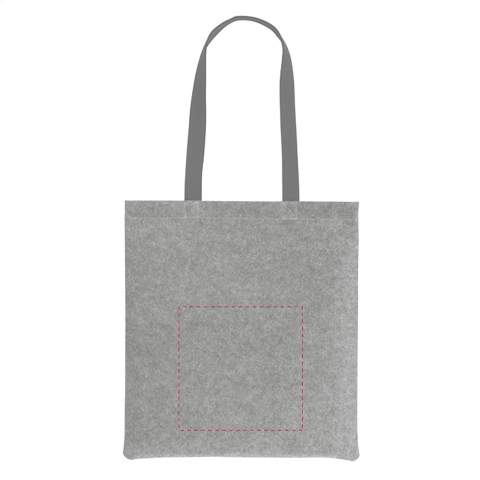 WoW! Tough shopper made of thick RPET high-quality felt. With long, woven cotton handles. GRS-certified. Total recycled material: 75%.