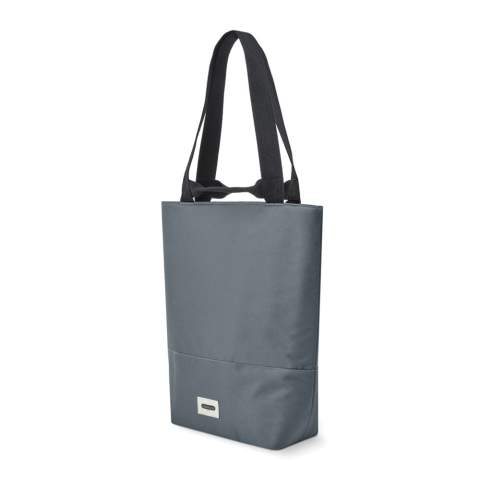 This spacious 16L bag is designed to handle anything your day brings. With an insulated inner compartment, it keeps cold or wet items separate—perfect for a beach trip, a picnic in the park, or even an overnight stay. The bag is made from fabric using 13 recycled plastic bottles and features reinforced stitching and an extra-wide, comfortable shoulder strap, making it strong enough for heavy groceries or a few bottles of wine. It’s 100% leakproof thanks to welded seams and a sealed zip, and it’s both sturdy and versatile. Available in four colours, it also pairs perfectly with a matching lunch bag. The interior includes a split compartment to separate cool or damp contents, and there’s an inner pocket for easy access to your essentials. A water-resistant reinforced base ensures durability on any surface, while the water-repellent insulated lining is easy to wipe clean. It even fits laptops up to 40 cm.