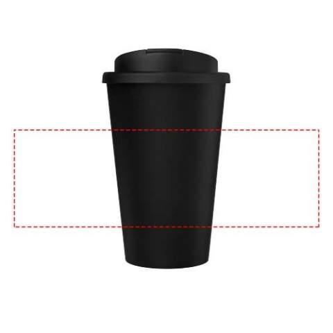 Double-wall insulated tumbler made from 100% recycled plastic. The twist-on, spill-proof lid clips closed to better prevent spillages and is manufactured without silicone for a fully recyclable mug. Due to the nature of recycled plastic, there may be small marks or some colour variation. Volume capacity is 350 ml and the mug has a black inner layer. Made in the UK. Packed in a home-compostable bag. BPA-free.