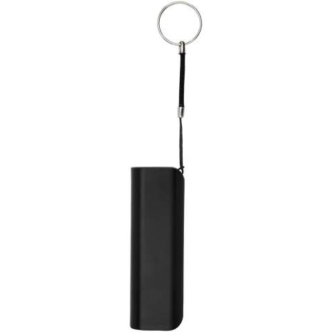 This power bank with a 1,200 mAh rechargeable lithium-ion battery, provides power to charge smartphones, MP3 players and many other devices. It also features a key ring for easy carrying. Includes a USB to Micro USB charging cable. Input 5V/1A, output 5V/1A. Supplied in a white gift box.