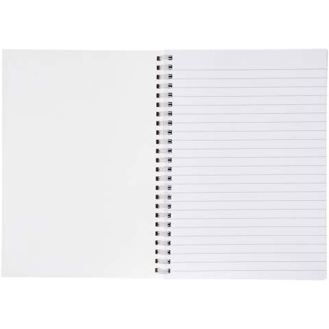 Desk-Mate® A4 Spiralnotizbuch. Enthält 50 Blatt Blankopapier (80 g/m2) und ein Karton-Deckblatt (450 g/m2). Der Umschlag ist reiß- und wasserfest. Sie können die Seiten dieses praktischen Notizbuchs mit jedem beliebigen Design gestalten - ob liniertes, kariertes oder gepunktetes Papier - alles ist möglich!